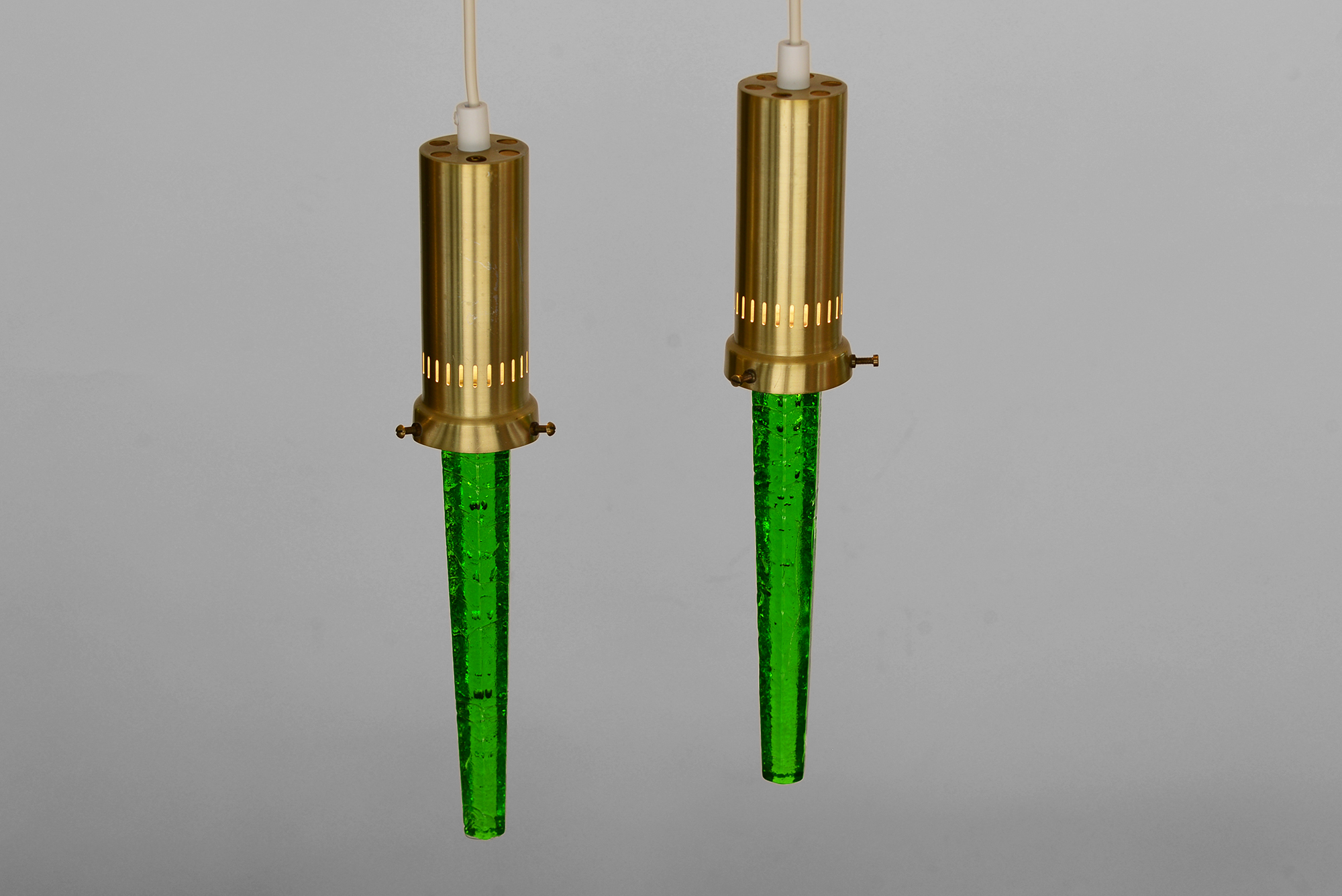 Pair of pendant lights Ateljé – by 1960s Sweden Engberg. HAGBLOM “Istappen”