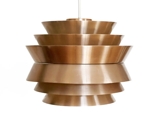 Pendant light "Trava" in copper aluminium by Carl Thore for Granhaga Metallindustri. Sweden 1960s.