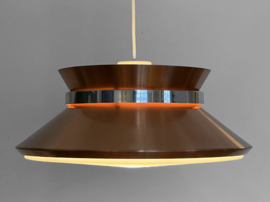 Copper colored aluminium pendant light by Carl Thore for Granhaga Metall. Sweden 1970s - Image 3