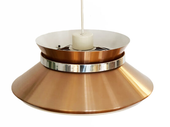 Copper colored aluminium pendant light by Carl Thore for Granhaga Metall. Sweden 1970s - Image 6