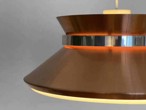 Copper colored aluminium pendant light by Carl Thore for Granhaga Metall. Sweden 1970s - Image 8