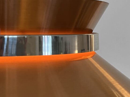 Copper colored aluminium pendant light by Carl Thore for Granhaga Metall. Sweden 1970s - Image 9