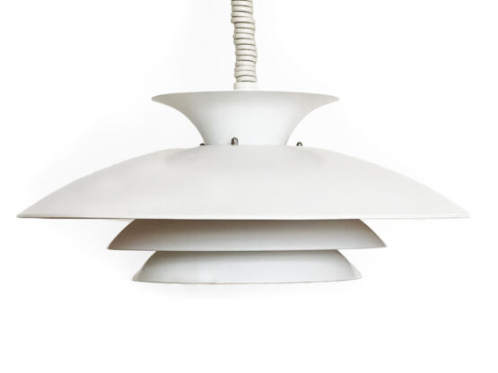 Large layered pendant light by Frandsen lighting. Denmark 1970s