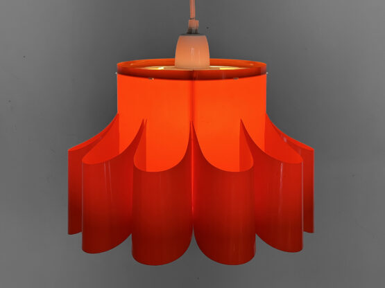 Plastic sheet pendant light by Quality System. Denmark 1970s - Image 3