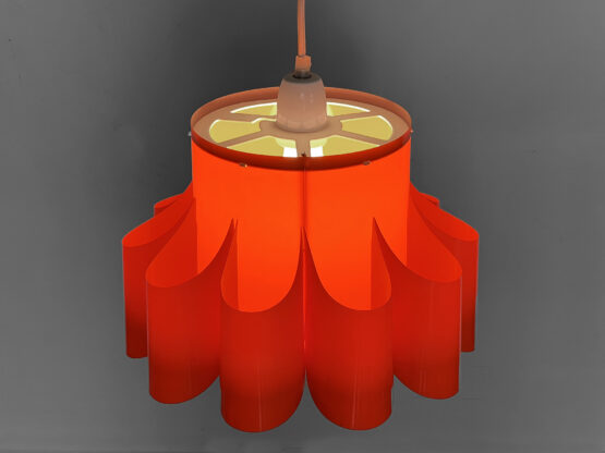 Plastic sheet pendant light by Quality System. Denmark 1970s - Image 6