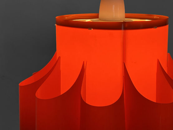 Plastic sheet pendant light by Quality System. Denmark 1970s - Image 7