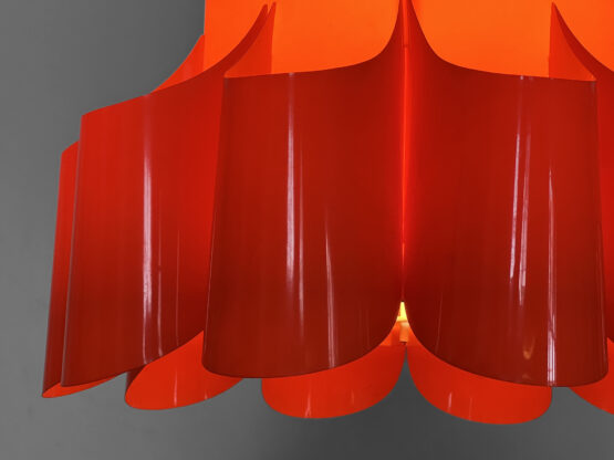 Plastic sheet pendant light by Quality System. Denmark 1970s - Image 8