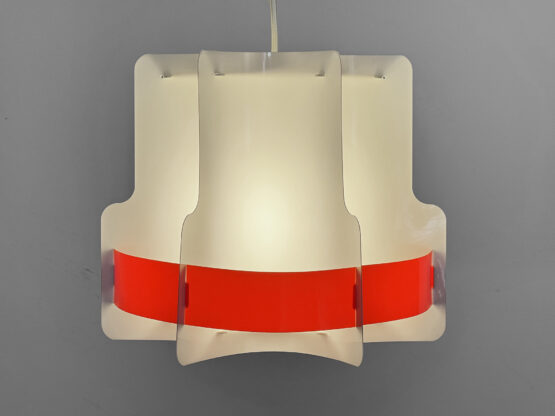 Plastic sheet pendant light by Quality System. Denmark 1970s - Image 3