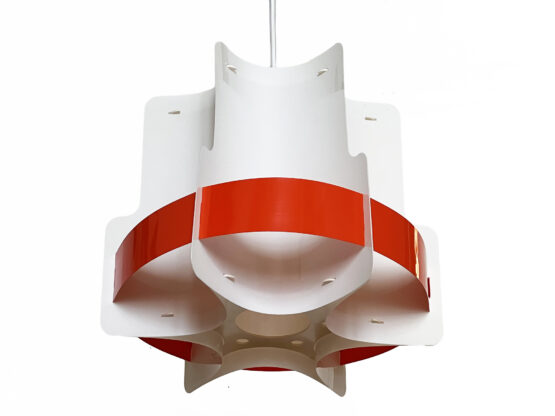 Plastic sheet pendant light by Quality System. Denmark 1970s - Image 4