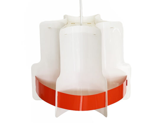 Plastic sheet pendant light by Quality System. Denmark 1970s - Image 6