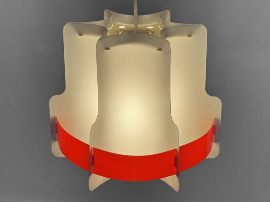 Plastic sheet pendant light by Quality System. Denmark 1970s - Image 7