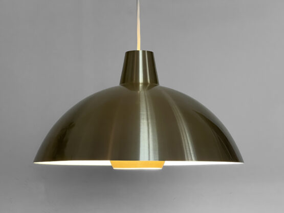 Golden aluminum pendant light by Lyfa. Denmark 1970s - Image 3