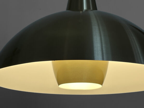 Golden aluminum pendant light by Lyfa. Denmark 1970s - Image 8